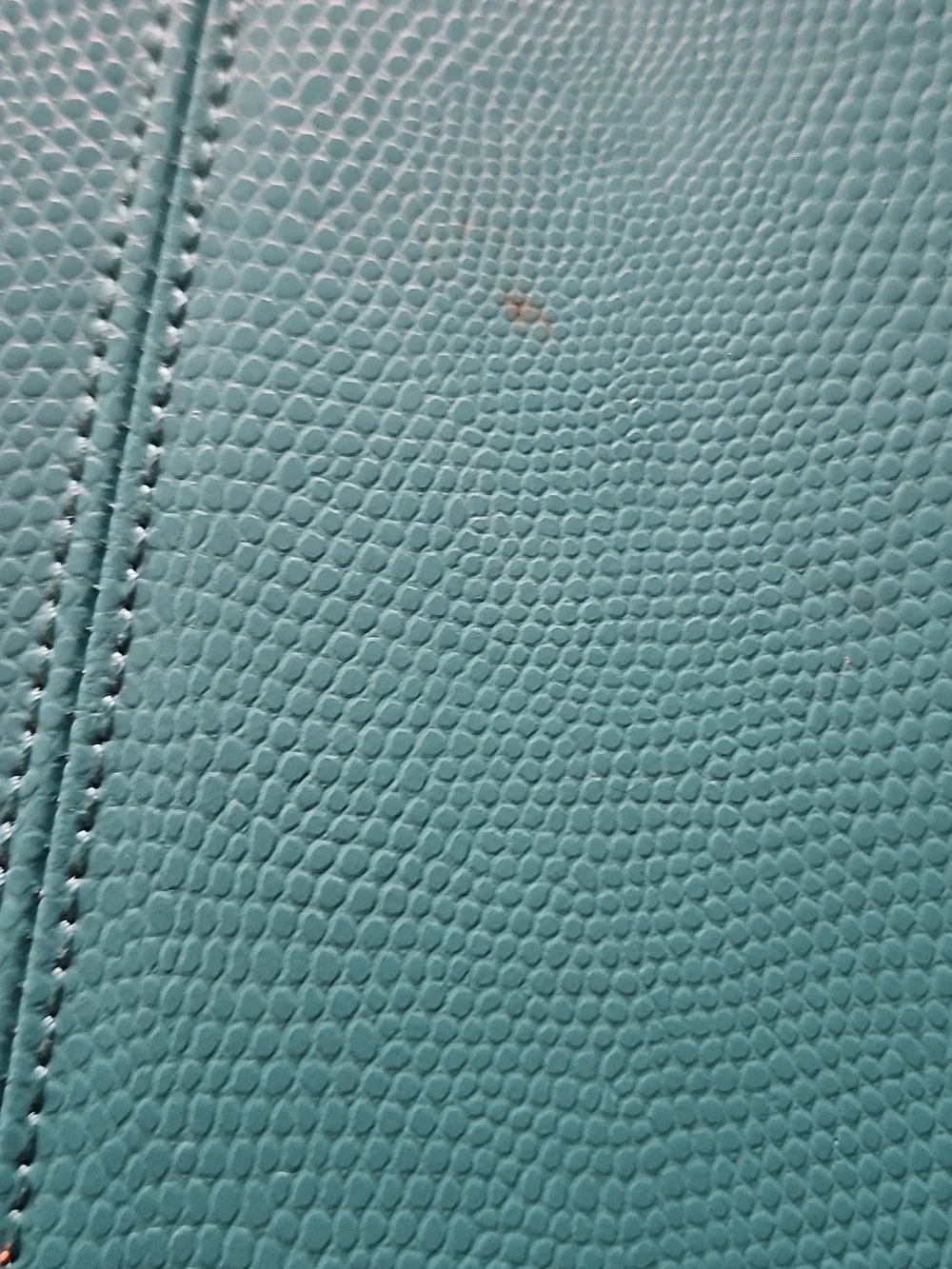 Baekgaard Teal Croc Embossed Leather Zipper Binder